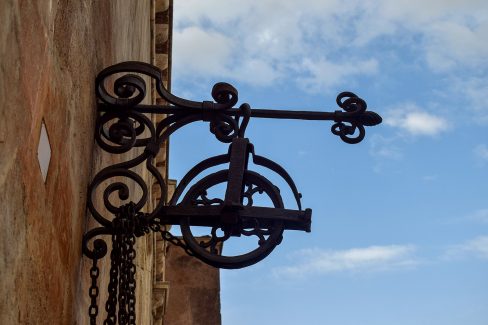 The shape of the iron at Sant'Angelo Castle Italy