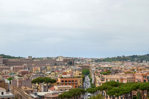Landscape view of the ancient Rome Italy