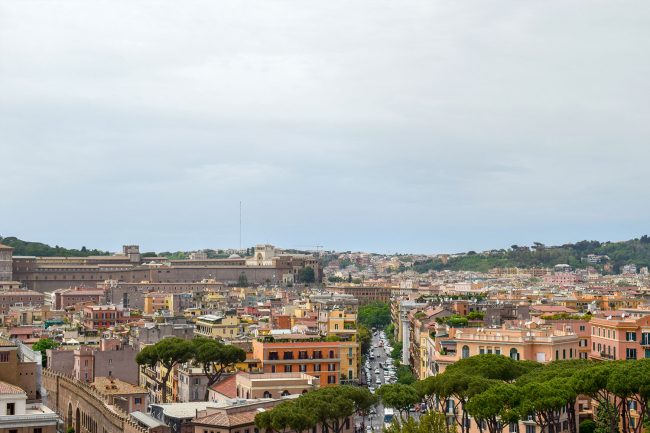 Landscape view of the ancient Rome Italy