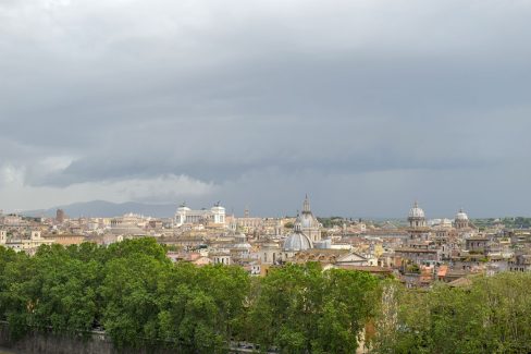 Landscape view of Altare della Patria in Rome Italy