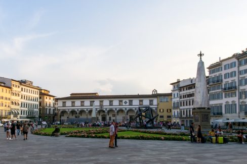 The square of Maria Novella in Florence, Tuscany, Italy