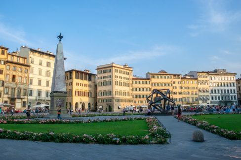The square of Maria Novella in Florence, Tuscany, Italy