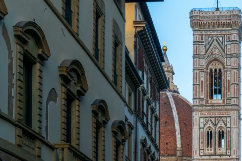 The tower of Cathedral of Santa Maria del Fiore in Florence, Tuscany, Italy