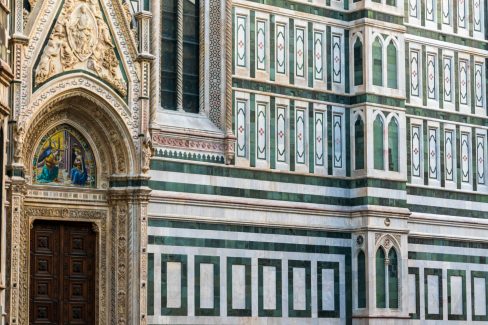 The lateral walls of Cathedral of Santa Maria del Fiore in Florence, Tuscany, Italy