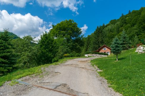 A Chalet from the relaxation place at the foot of the Piatra Craiului massif, Plaiul foii, Zarnesti, Brasov, Romania