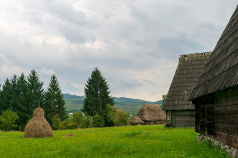 Haystacks from the Maramures Village Museum, Romania