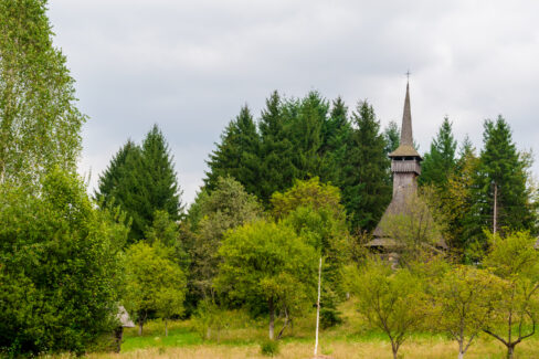 Wooden Church from Oncesti on the hills, Maramures Village Museum, Romania