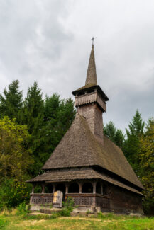 Wooden Church from Oncesti on the hills, Maramures Village Museum, Romania