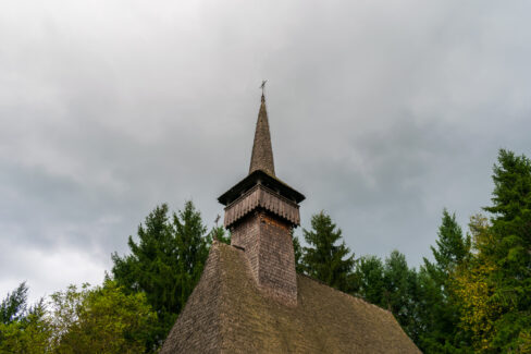 Wooden Church from Oncesti on the hills, Maramures Village Museum, Romania