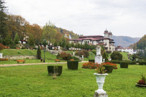 The Central Park of Slanic Moldova, Bacau, Romania