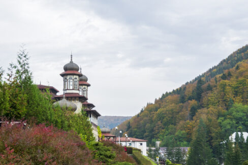 The Towers of the Casino From Slanic Moldova, Bacau, Romania