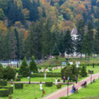 The Central Park of Slanic Moldova, Bacau, Romania