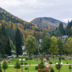 The Central Park of Slanic Moldova, Bacau, Romania